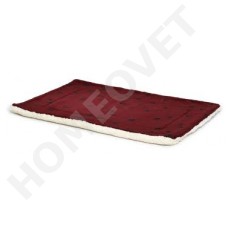 Quiet Time Reversible Dog Bed in Burgundy Paw Print